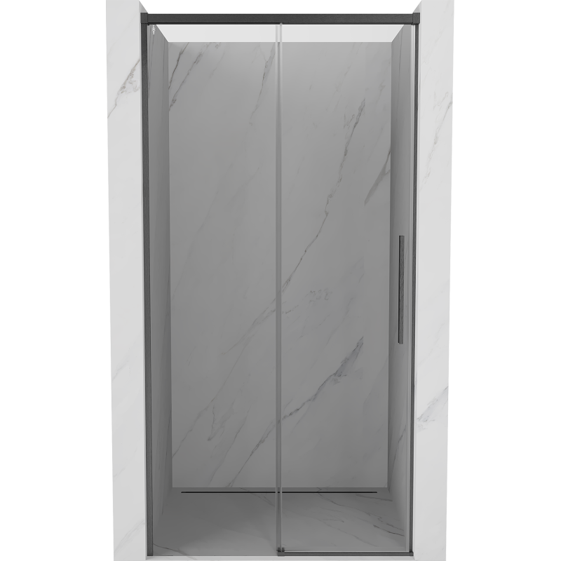Mexen Rox drzwi prysznicowe rozsuwane 110 cm, transparent, gun gray szczotkowany - 8C2-110-000-66-00
