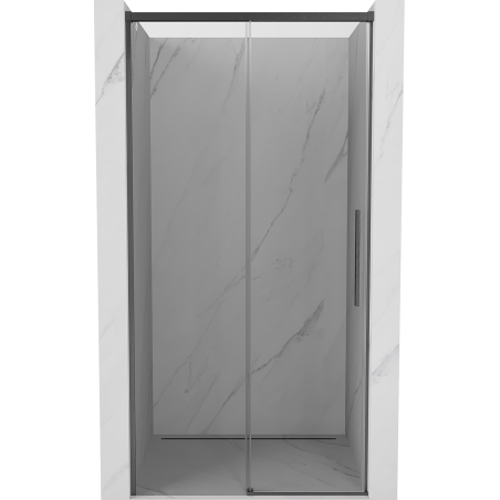 Mexen Rox drzwi prysznicowe rozsuwane 110 cm, transparent, gun gray szczotkowany - 8C2-110-000-66-00