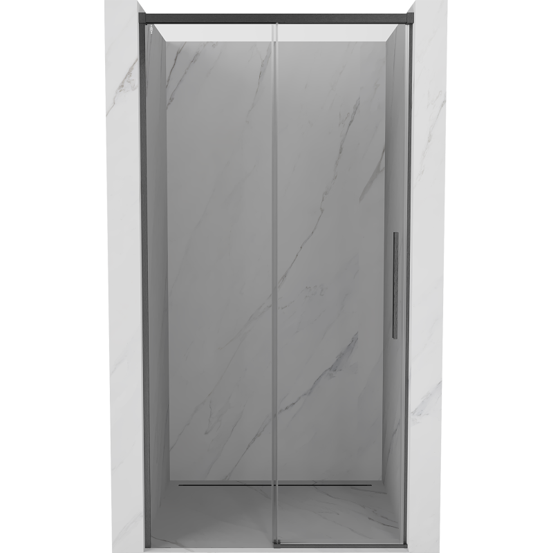 Mexen Rox drzwi prysznicowe rozsuwane 115 cm, transparent, gun gray szczotkowany - 8C2-115-000-66-00