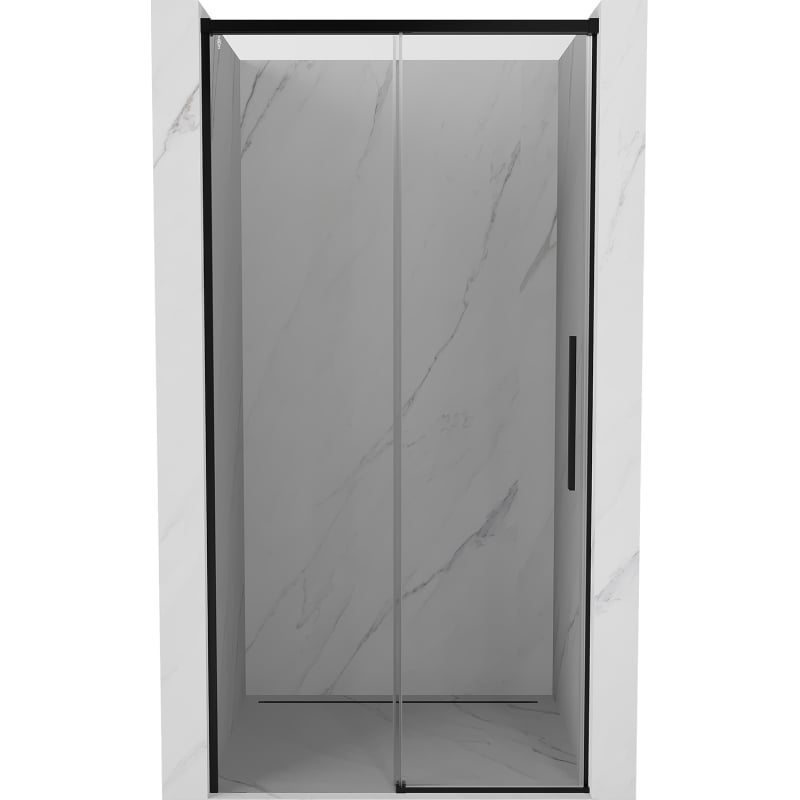 Mexen Rox drzwi prysznicowe rozsuwane 115 cm, transparent, czarne - 8C2-115-000-70-00