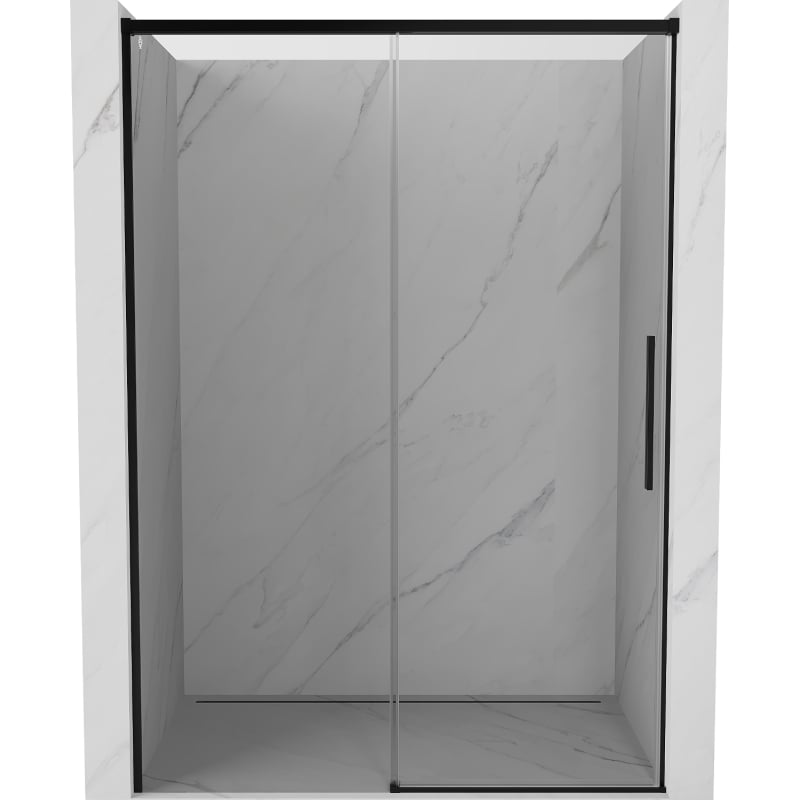 Mexen Rox drzwi prysznicowe rozsuwane 140 cm, transparent, czarne - 8C2-140-000-70-00