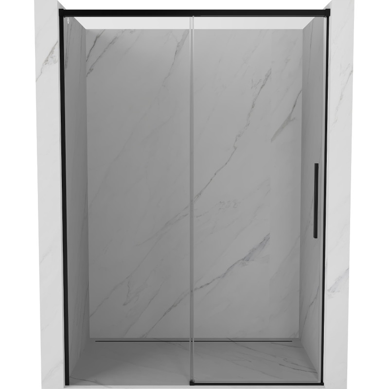 Mexen Rox drzwi prysznicowe rozsuwane 155 cm, transparent, czarne - 8C2-155-000-70-00