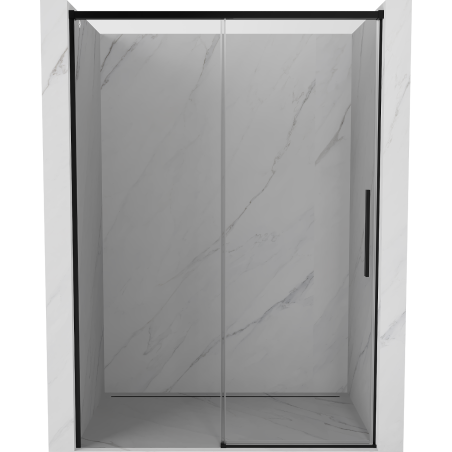 Mexen Rox drzwi prysznicowe rozsuwane 155 cm, transparent, czarne - 8C2-155-000-70-00