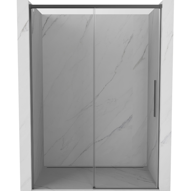 Mexen Rox drzwi prysznicowe rozsuwane 155 cm, transparent, gun metal - 8C2-155-000-95-00