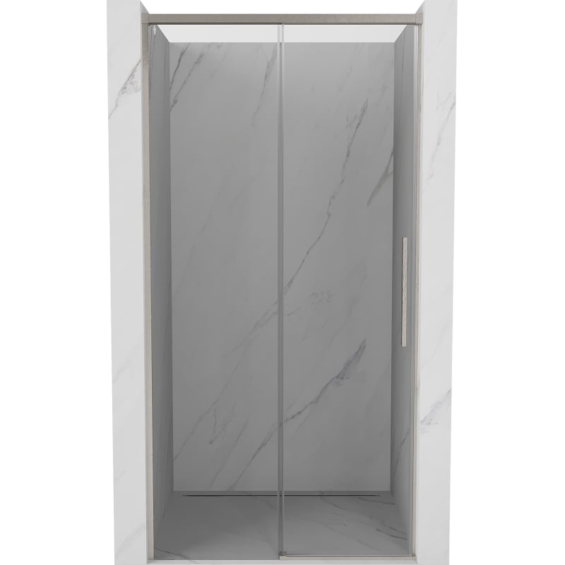 Mexen Rox drzwi prysznicowe rozsuwane 130 cm, transparent, nikiel szczotkowany - 8C2-130-000-97-00