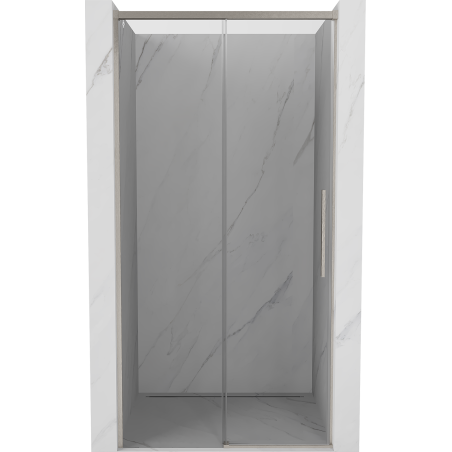 Mexen Rox drzwi prysznicowe rozsuwane 130 cm, transparent, nikiel szczotkowany - 8C2-130-000-97-00