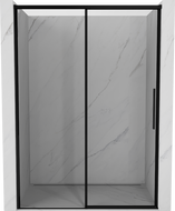 Mexen Rox drzwi prysznicowe rozsuwane lewe 145 cm, czarna ramka, czarne - 8C2-145-000-70-70-L