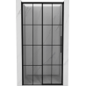 Mexen Rox drzwi prysznicowe rozsuwane lewe 120 cm, czarna kratka, czarne - 8C2-120-000-70-77-L