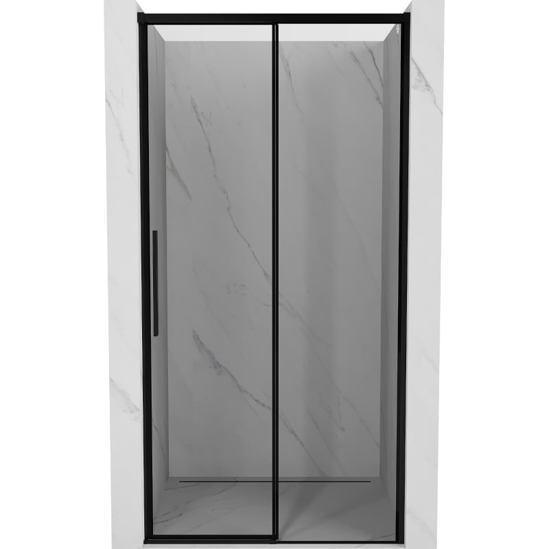 Mexen Rox drzwi prysznicowe rozsuwane prawe 130 cm, czarna ramka, czarne - 8C2-130-000-70-70-P