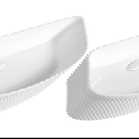 Mexen Grovo umywalka nablatowa ryflowana 41 x 36 cm, biała - 22304200