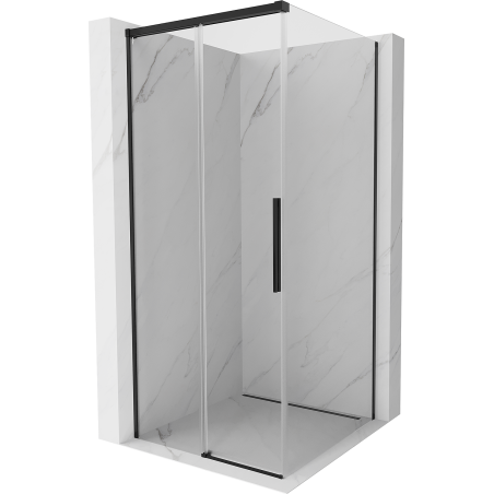 Mexen Rox kabina prysznicowa rozsuwana 90 x 90 cm, transparent, czarna - 8C2-090-090-70-00