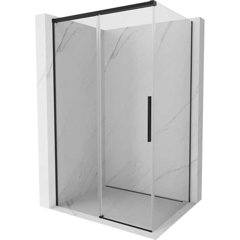 Mexen Rox kabina prysznicowa rozsuwana 125 x 90 cm, transparent, czarna - 8C2-125-090-70-00