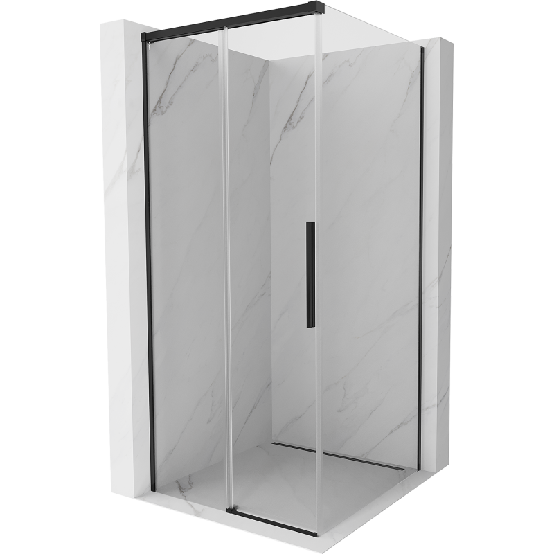 Mexen Rox kabina prysznicowa rozsuwana 95 x 95 cm, transparent, czarna - 8C2-095-095-70-00