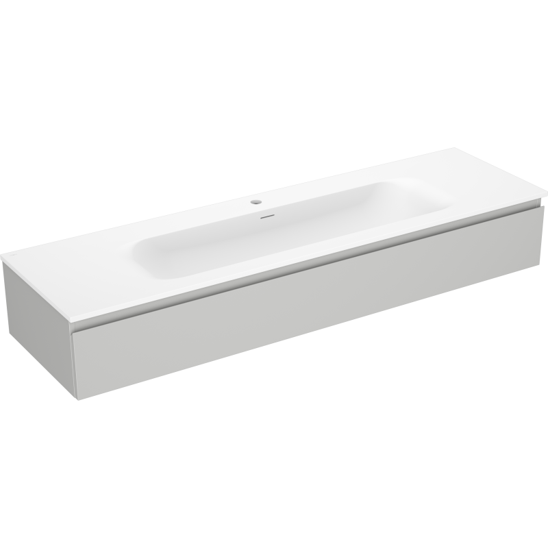 Mexen Orio szafka łazienkowa 160 cm z umywalką Vela, 1 szuflada, szara mat/biała mat - 91A10-16023-1-BF62-W23M01