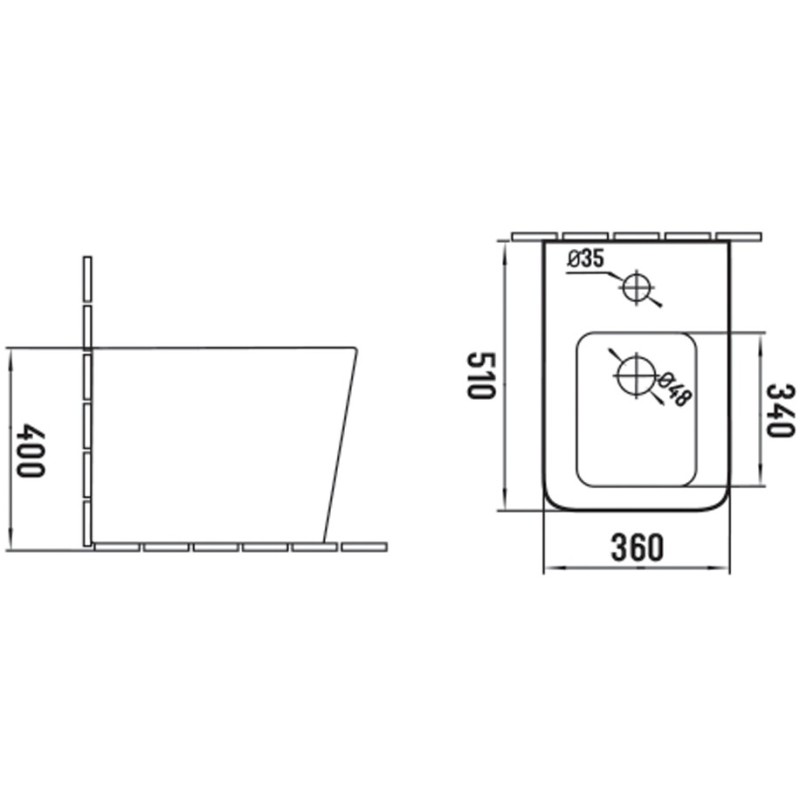 Mexen Cube bidet stojący, biały - 36925000
