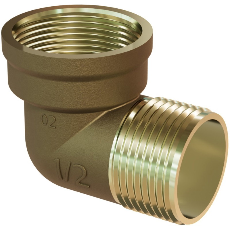 Mexen BRASS kolano mosiężne 6/4 GZ x 6/4 GW - W97410-6464