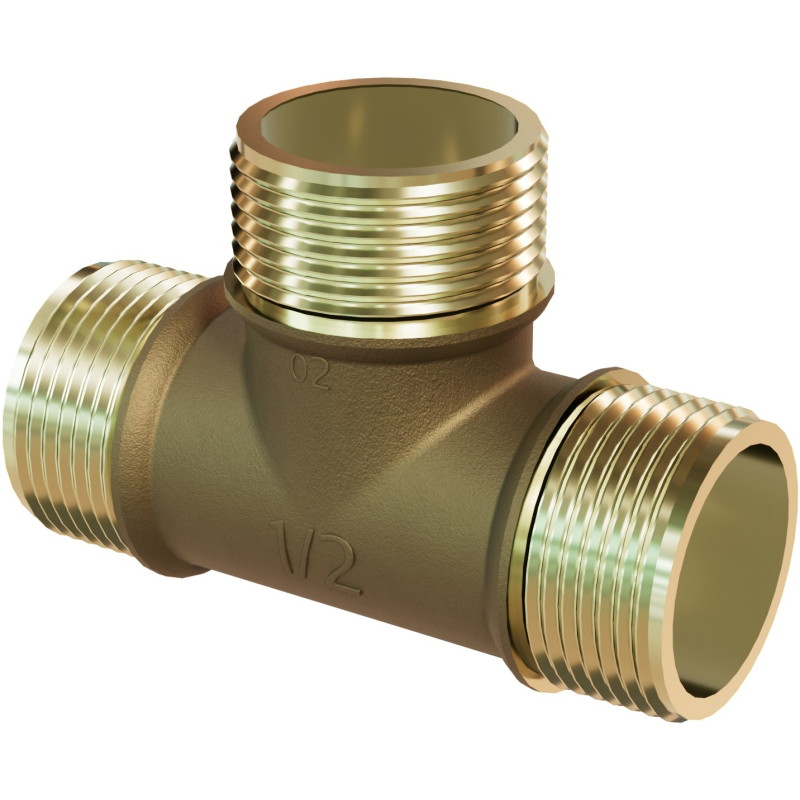 Mexen BRASS trójnik mosiężny 1 GZ x 1 GZ x 1 GZ - W97411-101010