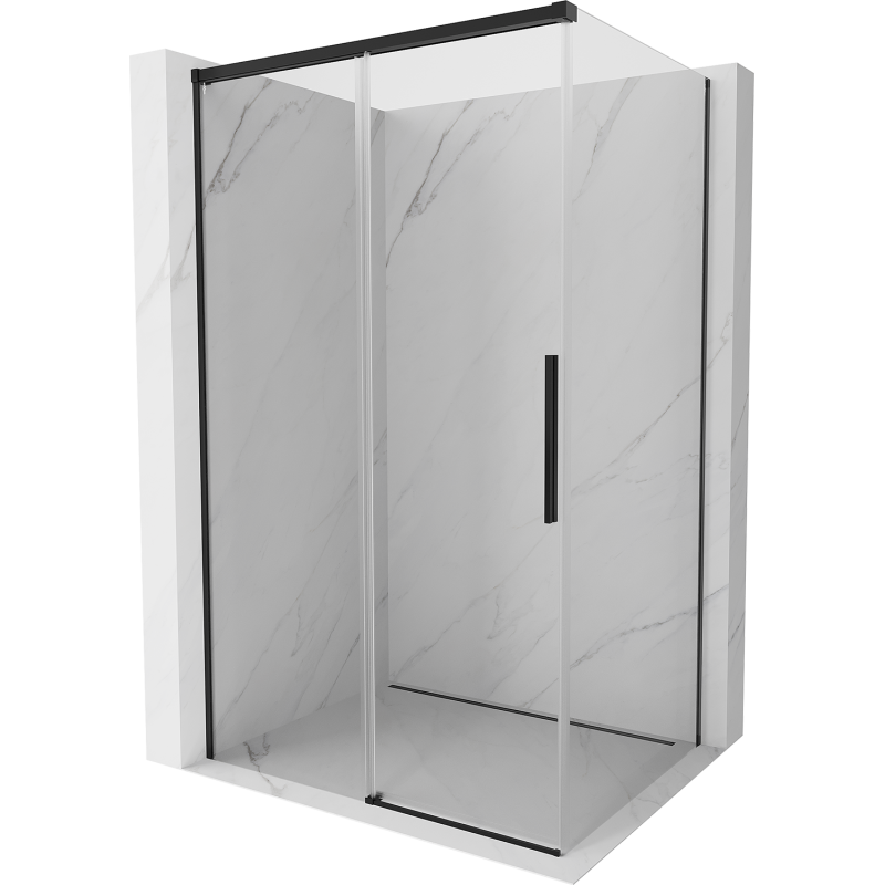 Mexen Rox kabina prysznicowa rozsuwana 160 x 120 cm, transparent, czarna - 8C2-160-120-70-00