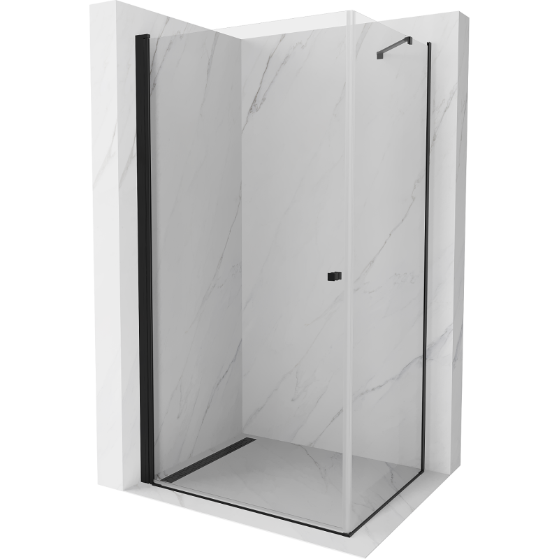 Mexen Pretoria kabina prysznicowa uchylna 70 x 90 cm, transparent, czarna - 852-070-090-70-00