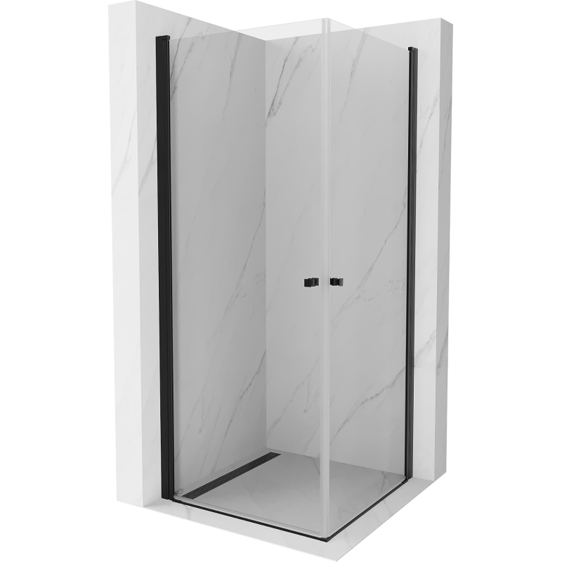 Mexen Pretoria Duo kabina prysznicowa uchylna 90 x 90 cm, transparent, czarna - 852-090-090-70-00-02