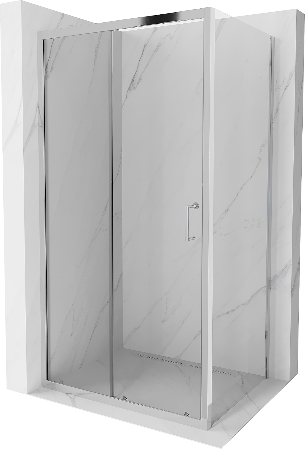 Mexen Apia kabina prysznicowa rozsuwana 120 x 100 cm, transparent, chrom - 840-120-100-01-00