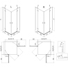 Mexen Mist-H Duo kabina prysznicowa uchylna lewa 120 x 70 cm, transparent, czarna - 8A5-120L-070P-70-00