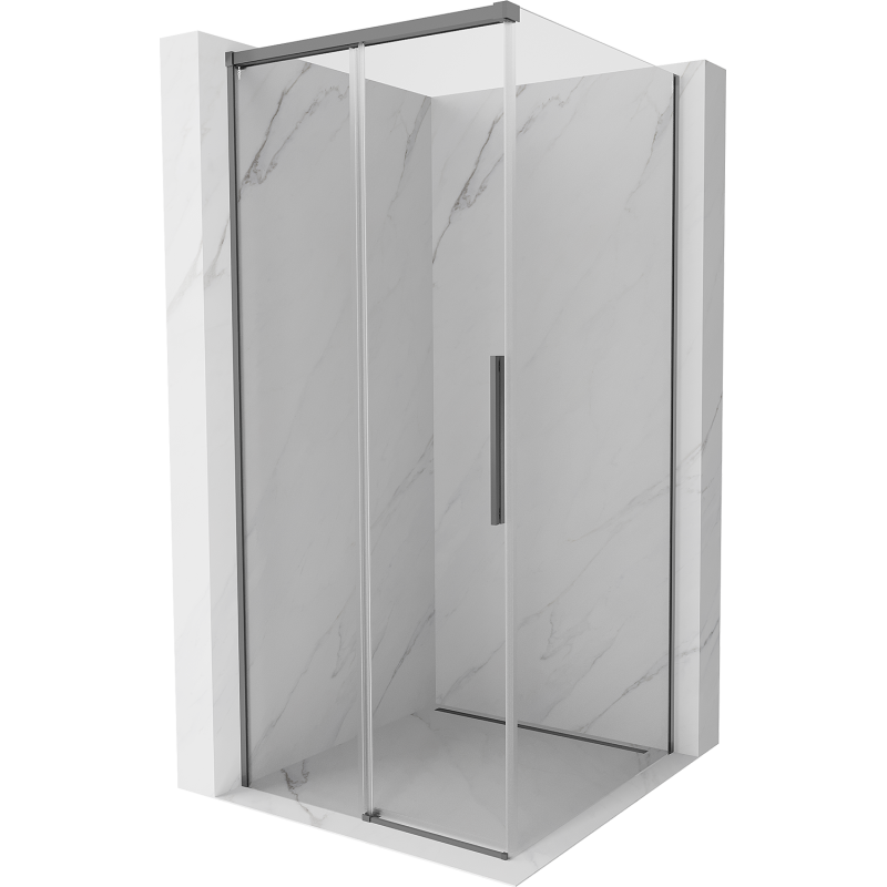 Mexen Rox kabina prysznicowa rozsuwana 100 x 100 cm, transparent, gun metal - 8C2-100-100-95-00