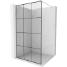 Mexen Kioto ścianka prysznicowa Walk-in 100 x 200 cm, czarna kratka 8 mm, chrom - 800-100-101-01-77