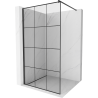 Mexen Kioto ścianka prysznicowa Walk-in 100 x 200 cm, czarna kratka 8 mm, czarna - 800-100-101-70-77