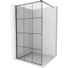 Mexen Kioto ścianka prysznicowa Walk-in 110 x 200 cm, czarna kratka 8 mm, czarna - 800-110-101-70-77