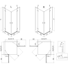 Mexen Mist-H Duo kabina prysznicowa uchylna 120 x 120 cm, transparent, czarna - 8A5-120L-120P-70-00