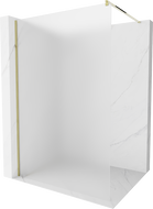 Mexen Kioto ścianka prysznicowa Walk-in 130 x 200 cm, szron 8 mm, złota - 800-130-101-50-30