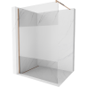 Mexen Kioto ścianka prysznicowa Walk-in 130 x 200 cm, transparent/szron 8 mm, różowe złoto - 800-130-101-60-35