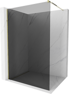 Mexen Kioto ścianka prysznicowa Walk-in 130 x 200 cm, grafit 8 mm, złota - 800-130-101-50-40