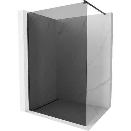 Mexen Kioto ścianka prysznicowa Walk-in 130 x 200 cm, grafit 8 mm, czarna - 800-130-101-70-40