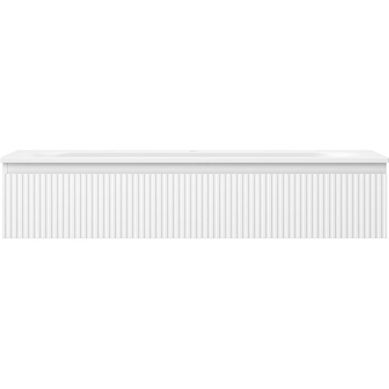 Mexen Rivel szafka łazienkowa 120 cm z umywalką Vela, 1 szuflada, ryflowana , biała mat - 91A20-12023-1-BF01-W23M01