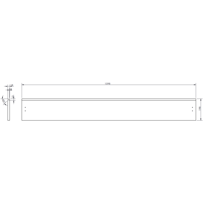 Mexen Rivel szafka łazienkowa 160 cm z umywalką Vela, 1 szuflada, ryflowana , grafit mat/biała mat - 91A20-16023-1-BF66-W23M0