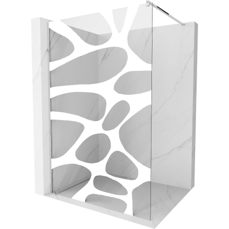 Mexen Kioto ścianka prysznicowa Walk-in 70 x 200 cm, biała fala 8 mm, chrom - 800-070-101-01-97