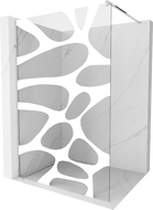 Mexen Kioto ścianka prysznicowa Walk-in 90 x 200 cm, biała fala 8 mm, chrom - 800-090-101-01-97