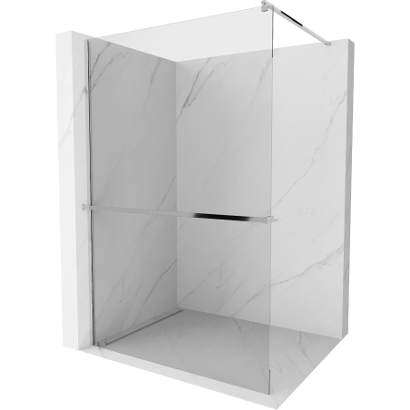 Mexen Kioto+ ścianka prysznicowa z półką Walk-in 90 x 200 cm, transparent, chrom - 800-090-121-01-00