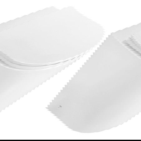 Mexen Rico miska wc stojąca Rimless z deską wolnoopadającą slim, duroplast, biała połysk - 32724000