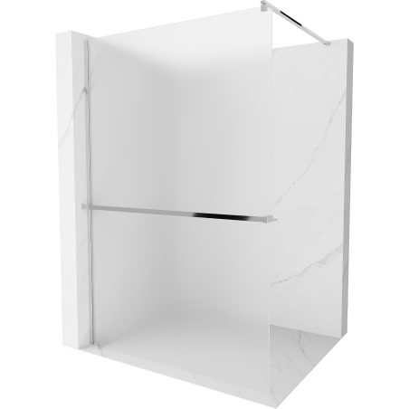 Mexen Kioto+ ścianka prysznicowa z półką Walk-in 100 x 200 cm, szron, chrom - 800-100-121-01-30