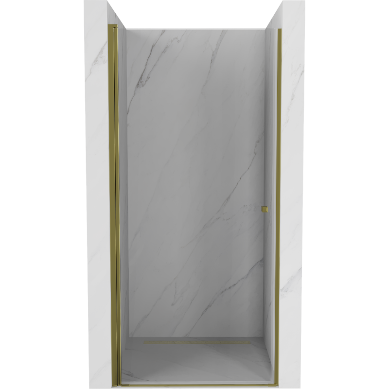 Mexen Pretoria drzwi prysznicowe uchylne 90 cm, transparent, złote - 852-090-000-50-00