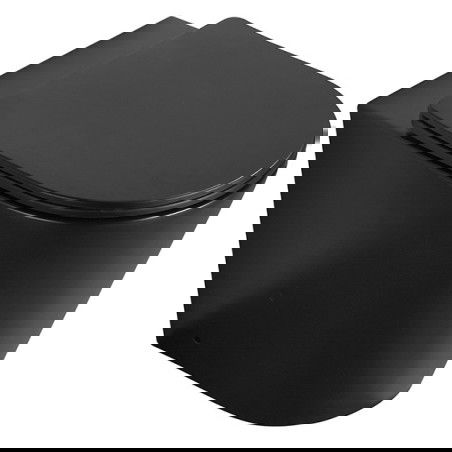 Mexen Rico miska wc stojąca Rimless z deską wolnoopadającą slim, duroplast, czarna mat - 32724085