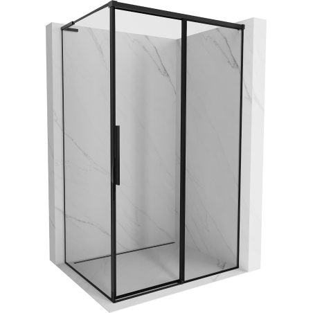 Mexen Rox L kabina prysznicowa rozsuwana prawa 115 x 85 cm, czarna ramka , czarna - 8C2L-115-085-70-70-P