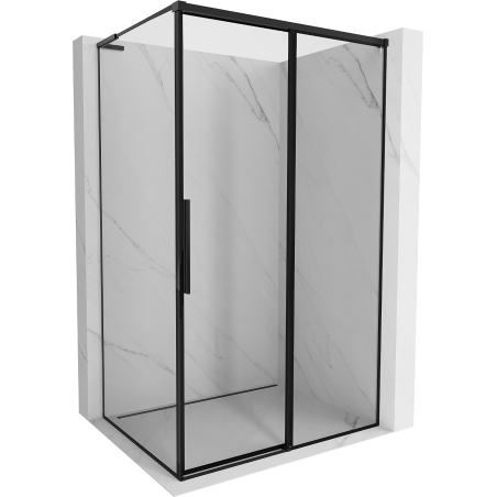 Mexen Rox L kabina prysznicowa rozsuwana prawa 120 x 85 cm, czarna ramka , czarna - 8C2L-120-085-70-70-P