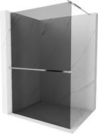 Mexen Kioto+ ścianka prysznicowa z półką Walk-in 120 x 200 cm, grafit, chrom - 800-120-121-01-40