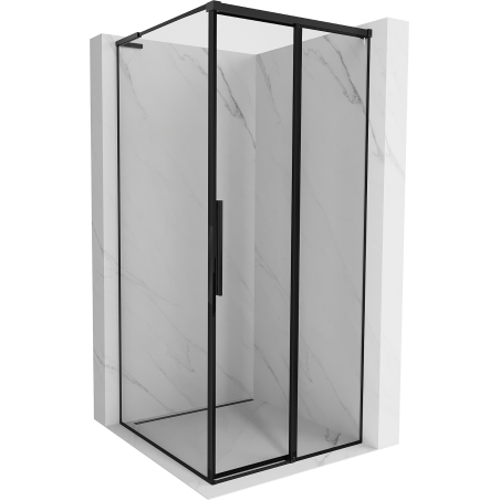 Mexen Rox L kabina prysznicowa rozsuwana prawa 95 x 95 cm, czarna ramka , czarna - 8C2L-095-095-70-70-P