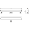 Mexen Flat Wall odpływ liniowy ścienny 2w1 60 cm, różowe złoto - 1630060