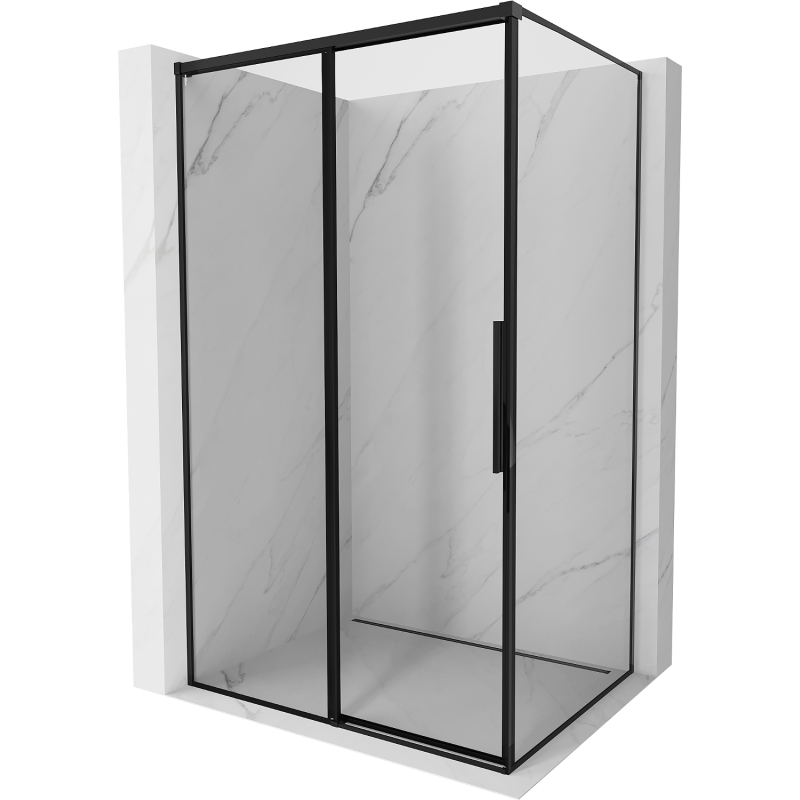 Mexen Rox kabina prysznicowa rozsuwana lewa 155 x 90 cm, czarna ramka, czarna -  8C2-155-090-70-70-L